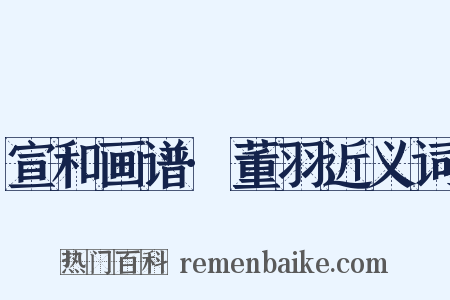 宣和画谱·董羽近义词是什么意思的图片